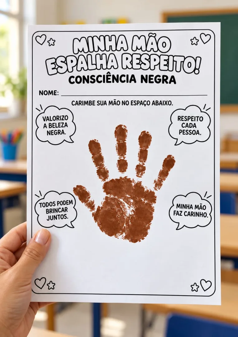 Atividades Mãozinhas - Consciência Negra - PDF — imagem 3