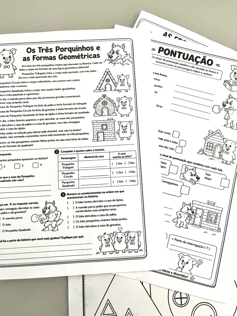 Atividades: Os Três Porquinhos e as Formas Geométricas — imagem 4