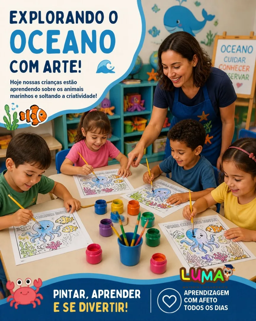 Atividades para Colorir: Animais Marinhos - Educação Infantil - 70 Desenhos em PDF — imagem 3