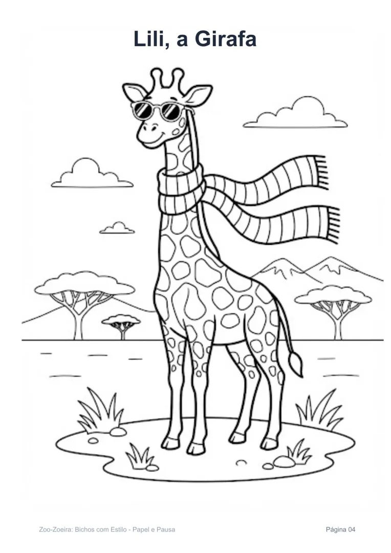 Zoo-Zoeira: Bichos com Estilo - Educação Infantil - PDF com 20 Páginas — imagem 5