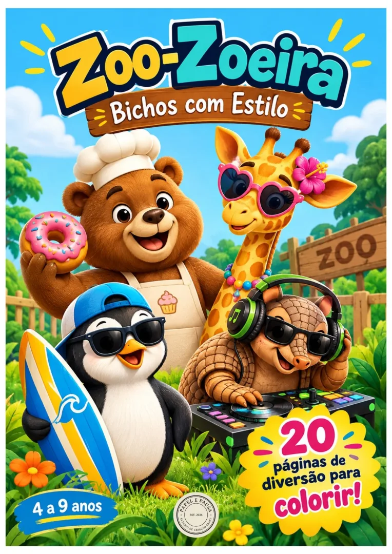 Zoo-Zoeira: Bichos com Estilo - Educação Infantil - PDF com 20 Páginas — imagem 2