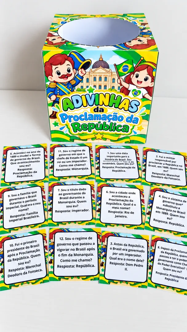 Atividades Proclamação da República Caixa Jogo PDF - Educação infantil — imagem 3