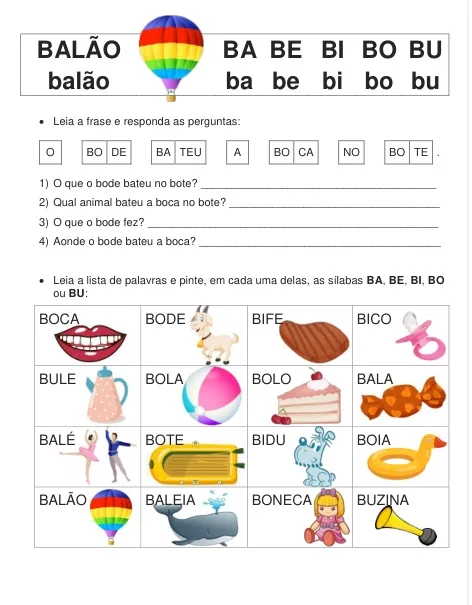 ATIVIDADES DE  ALFABETIZAÇÃO SÍLABAS SIMPLES — imagem 3