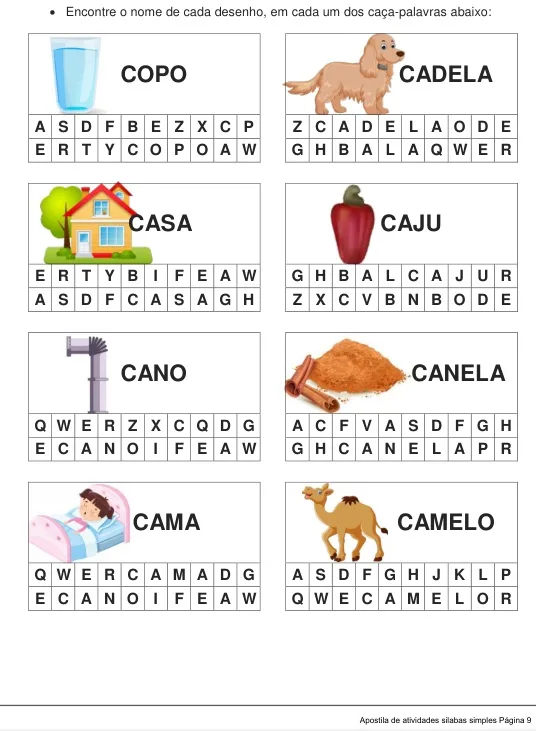 ATIVIDADES DE  ALFABETIZAÇÃO SÍLABAS SIMPLES — imagem 4