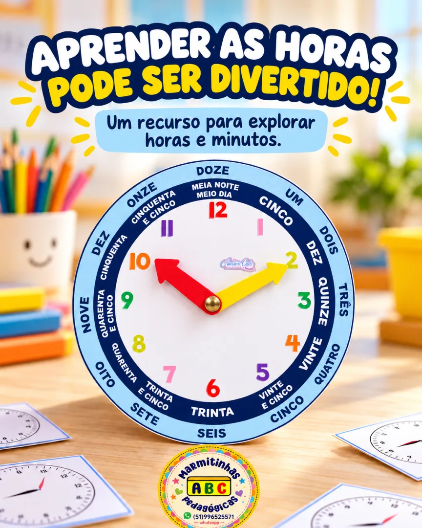 Atividades Sobre Horas- Relógio - 1º , 2º, 3º, 4º Ano - Matemática - PDF — imagem 2