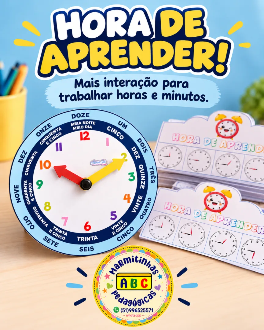 Atividades Sobre Horas- Relógio - 1º , 2º, 3º, 4º Ano - Matemática - PDF — imagem 3