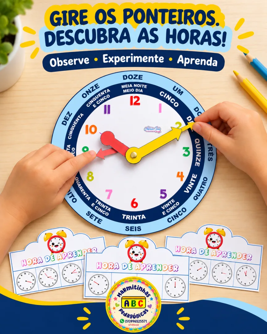 Atividades Sobre Horas- Relógio - 1º , 2º, 3º, 4º Ano - Matemática - PDF — imagem 4