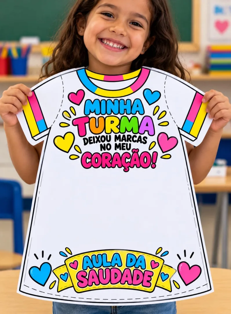 ❤️✨ AULA DA SAUDADE – CAMISETA DA SAUDADE! 👕💕 💰7,00 Que tal transformar a despedida da turma em uma lembrança inesque — imagem 2