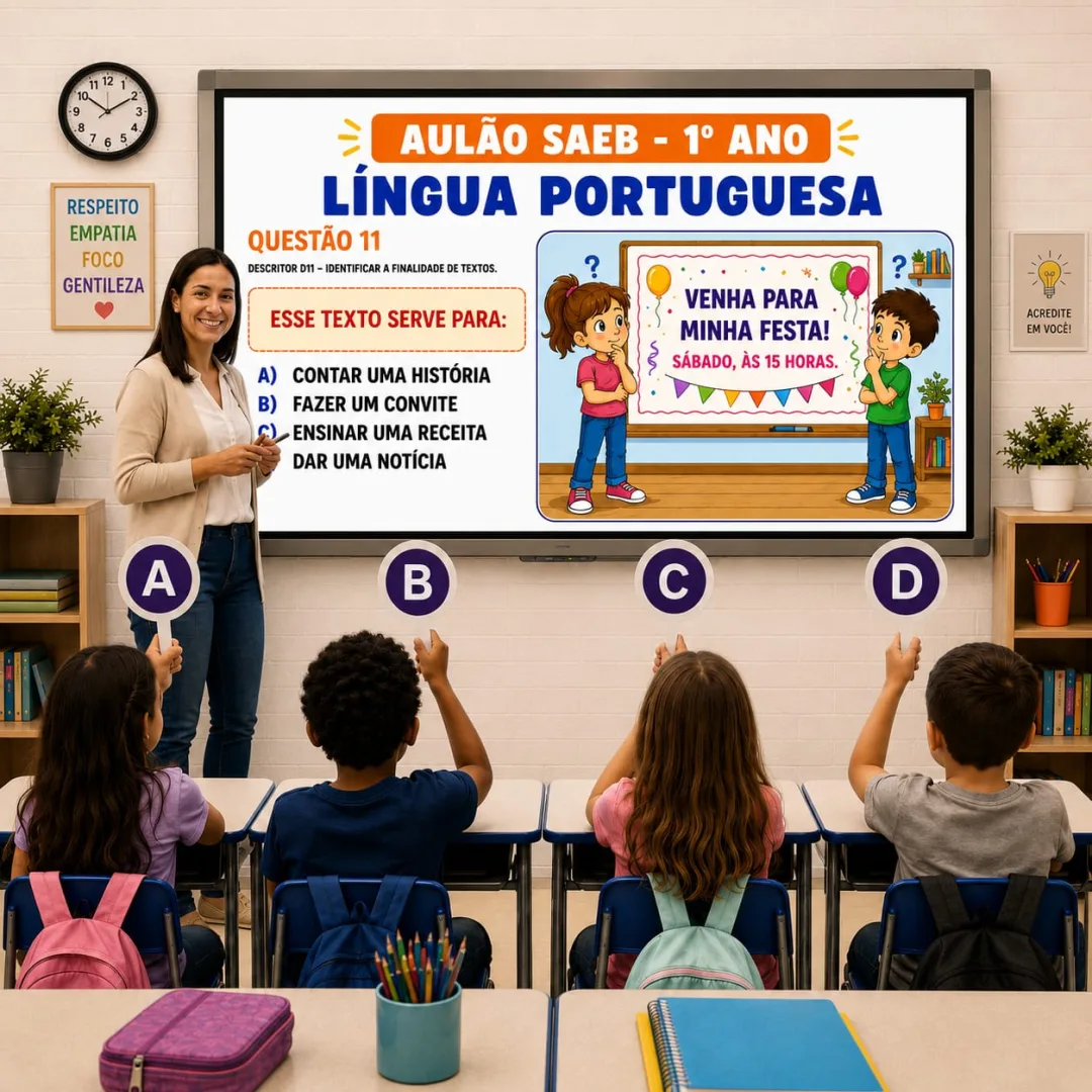 Aulão com Descritores Saeb - 1° ano Fundamental  — imagem 2