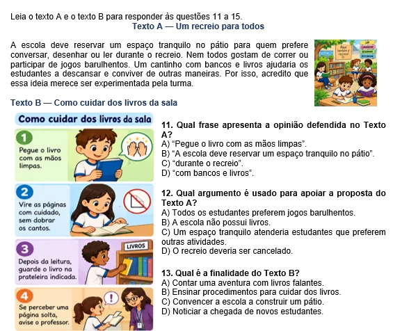 Avaliação de Língua Portuguesa 5º Ano – 4º Bimestre com Gabarito — imagem 3