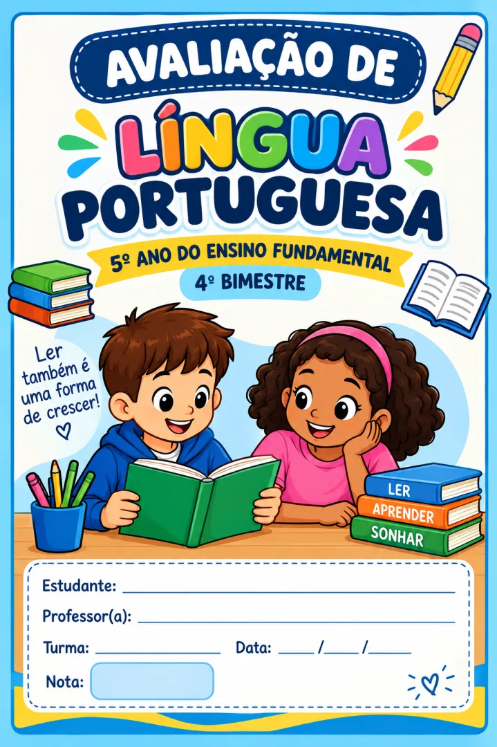 Avaliação de Língua Portuguesa 5º Ano – 4º Bimestre com Gabarito — imagem 2