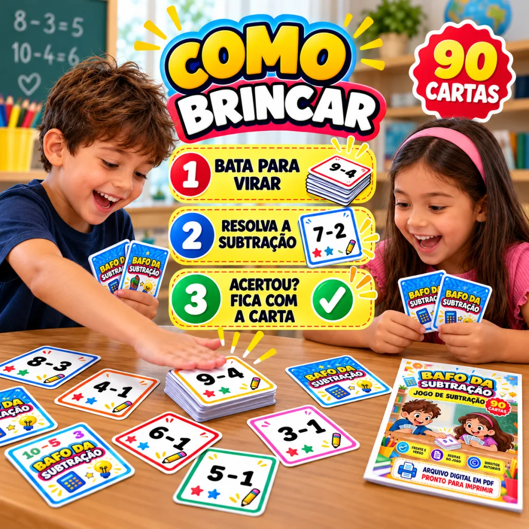 Bafo da Subtração – Jogo Matemático em PDF — imagem 4