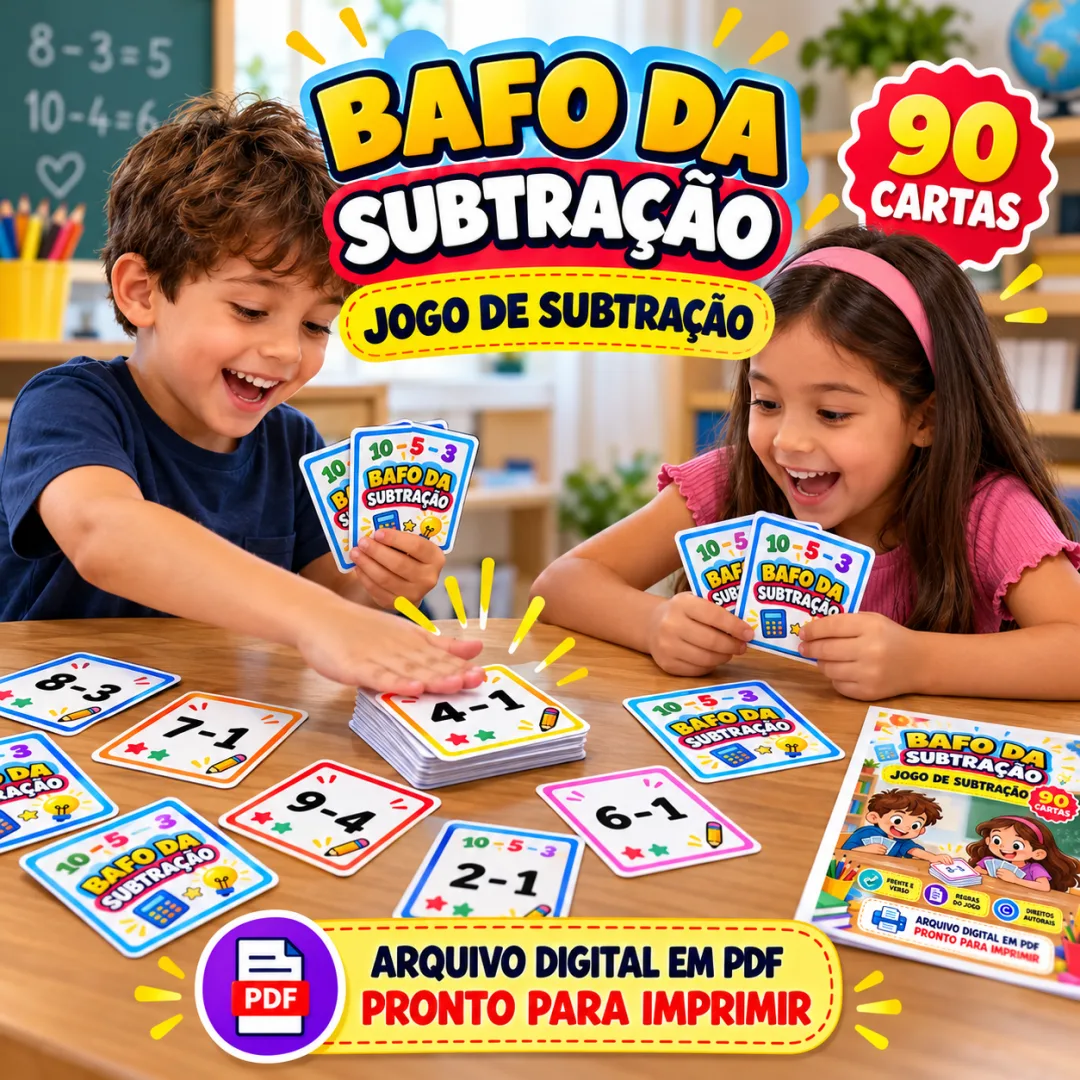 Bafo da Subtração – Jogo Matemático em PDF — imagem 5