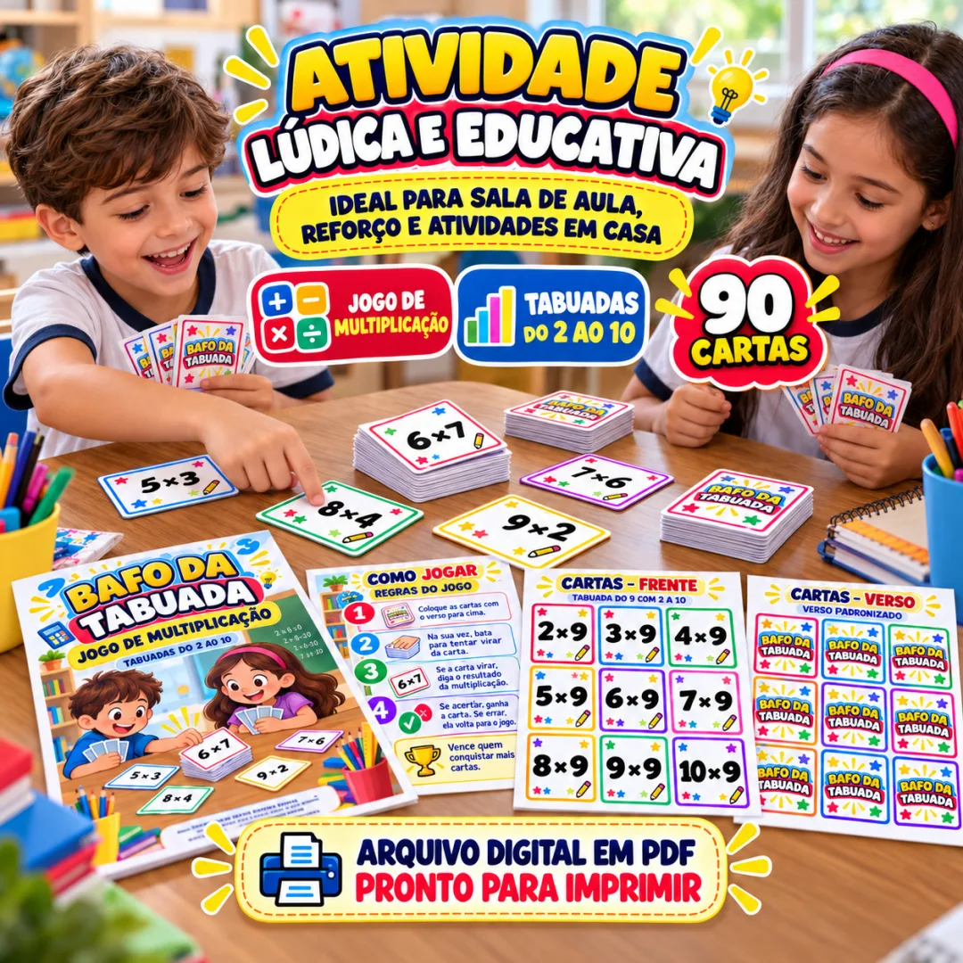 Bafo da Tabuada – Jogo de Multiplicação em PDF — imagem 2