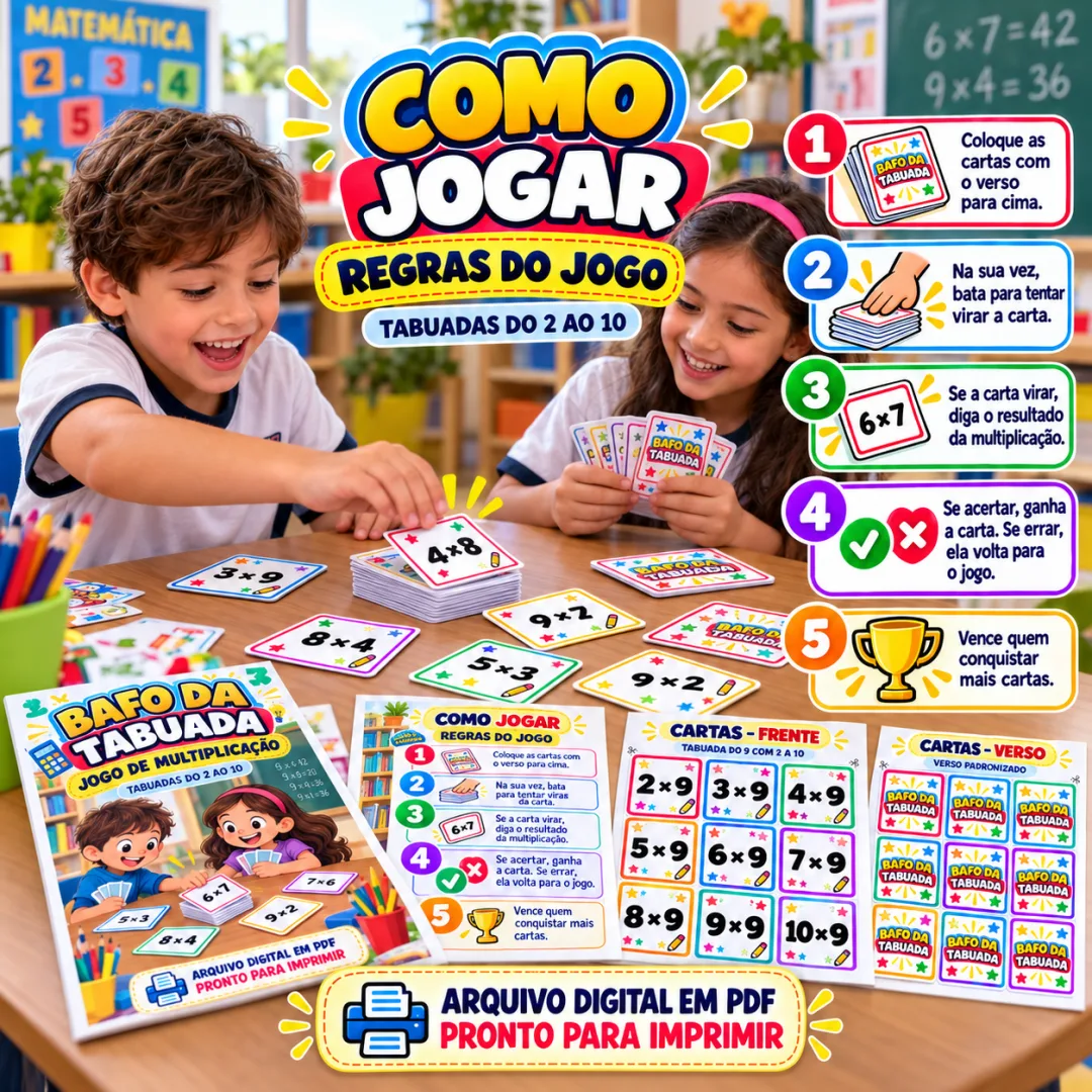 Bafo da Tabuada – Jogo de Multiplicação em PDF — imagem 4