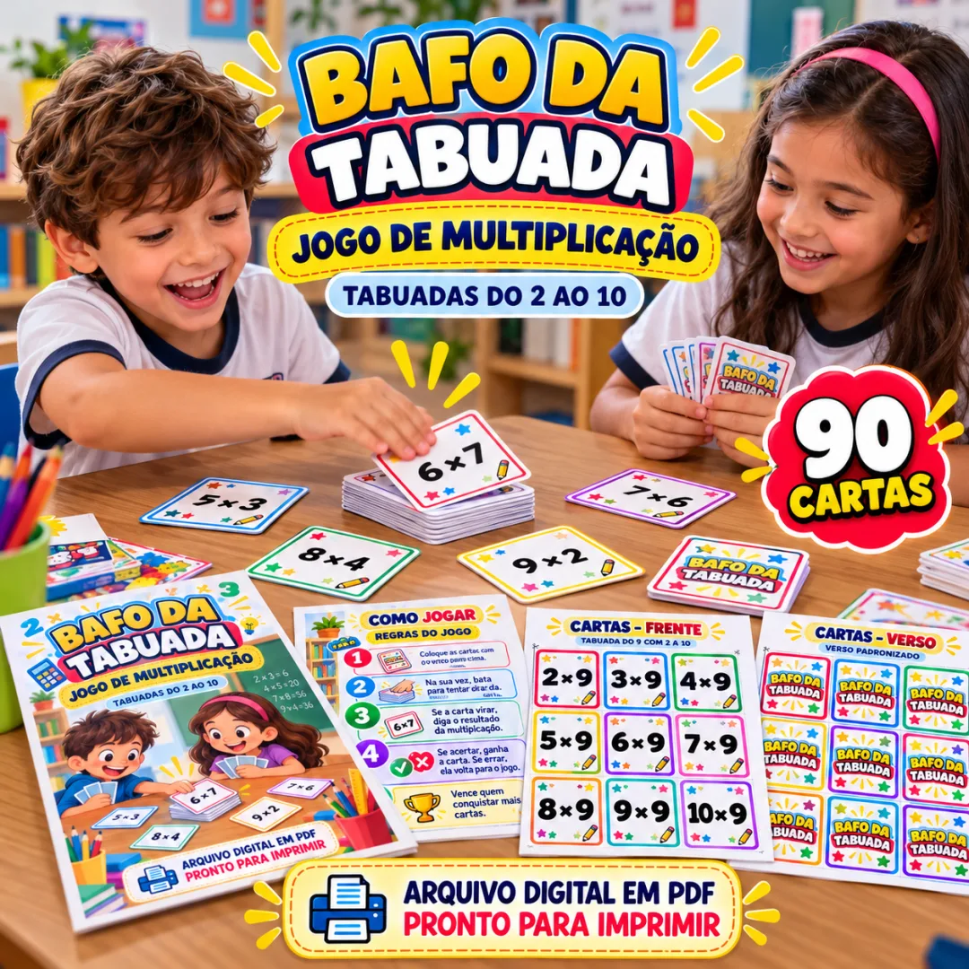 Bafo da Tabuada – Jogo de Multiplicação em PDF — imagem 6