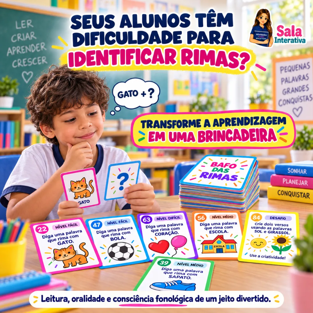 Bafo das Rimas - Alfabetização - PDF com 90 fichas — imagem 2