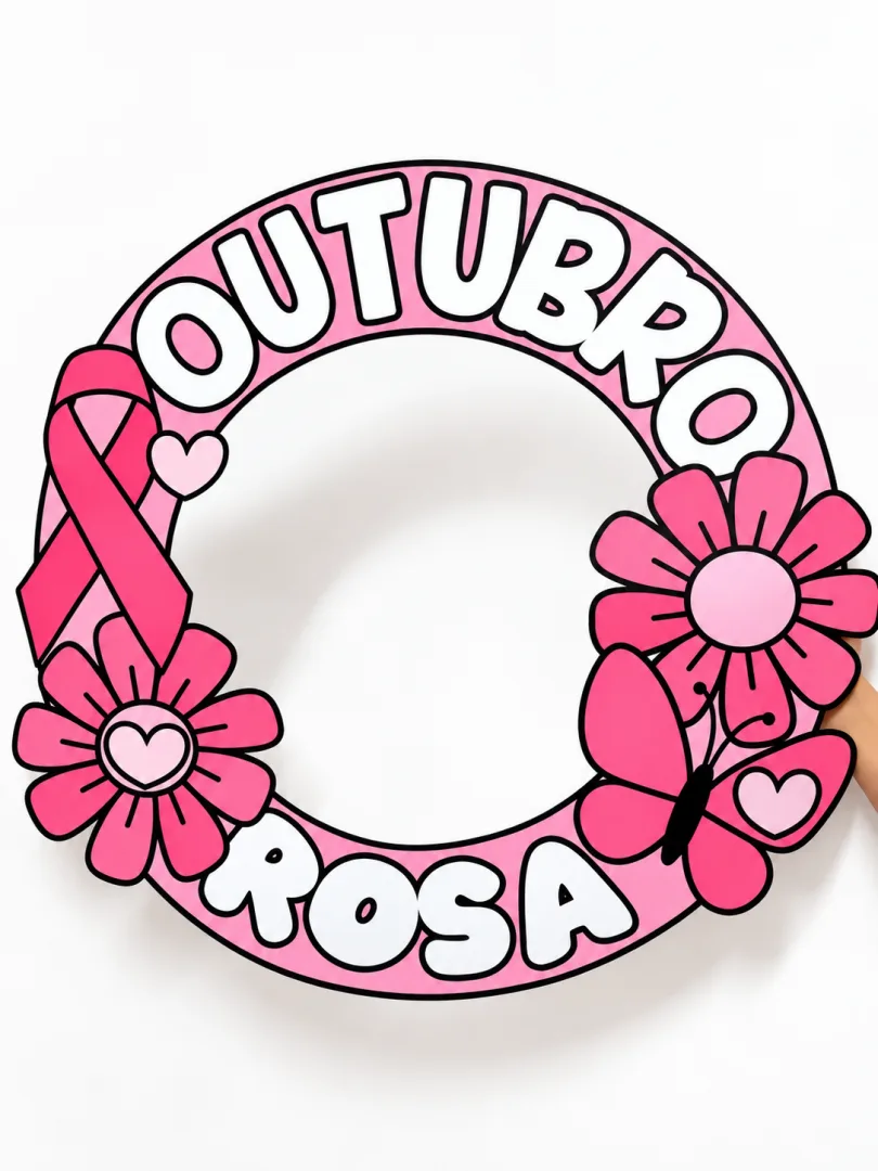 Bambolê Outubro Rosa – Recurso Decorativo para Fotos — imagem 3