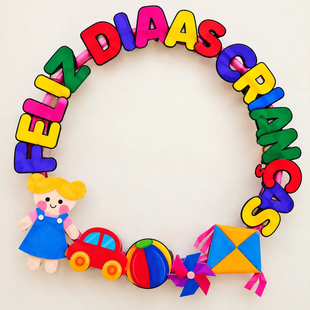 Bambolê para Fotos Dia das Crianças | Decoração Infantil para Escola e Festa PDF — imagem 2