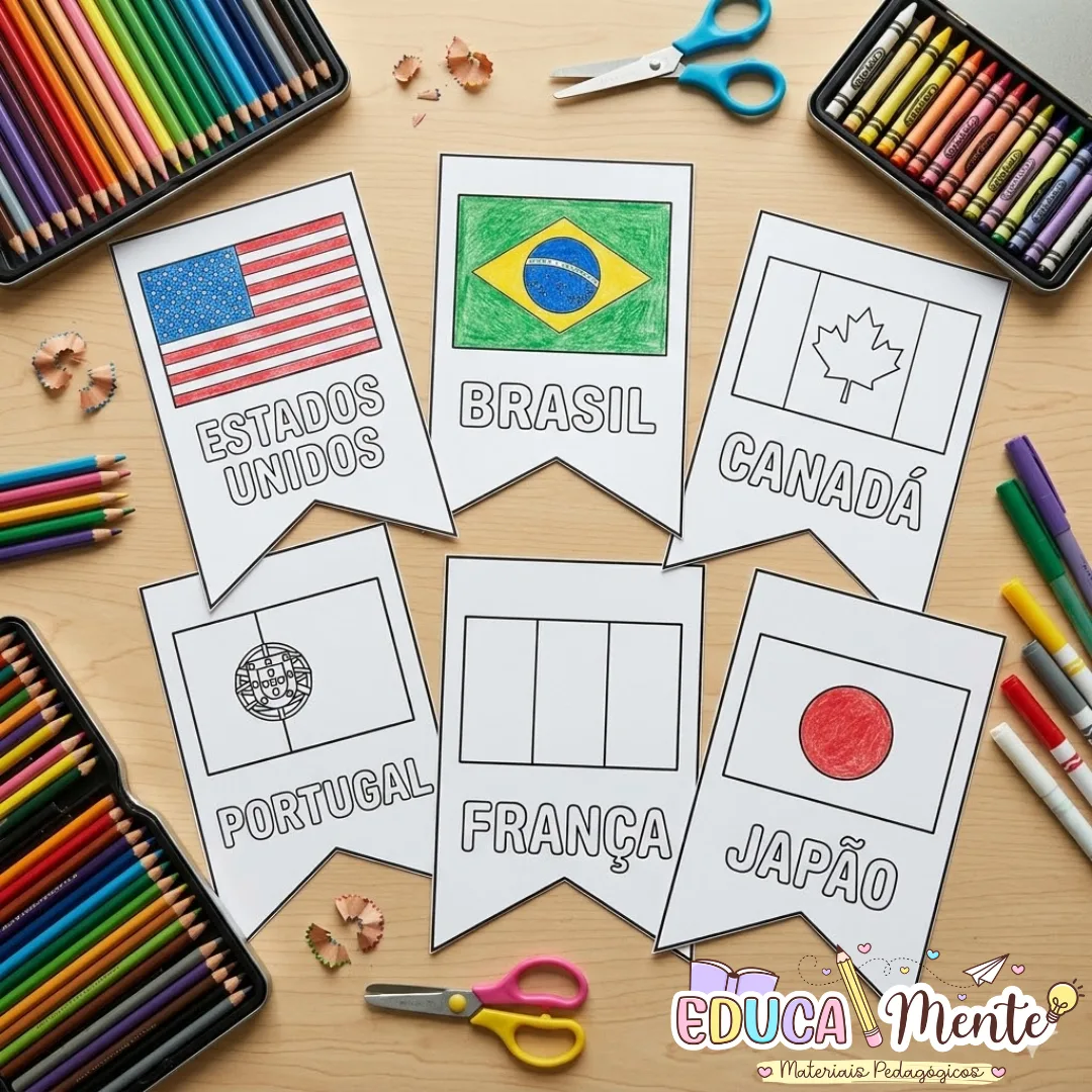 🏆✨ BANDEIRINHAS DA COPA 2026 PARA COLORIR ✨🏆 — imagem 2