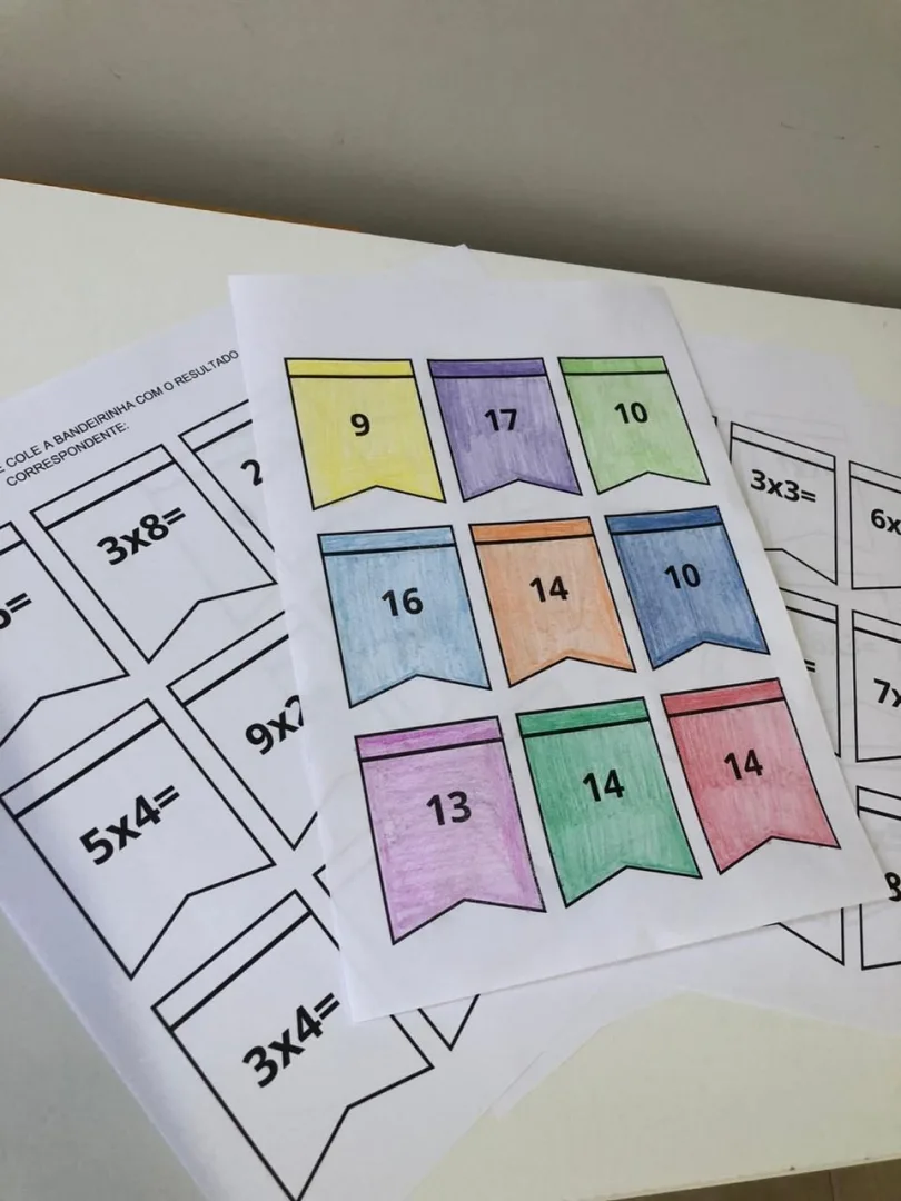 Bandeirinhas da Multiplicação — Pronto para Imprimir — imagem 3