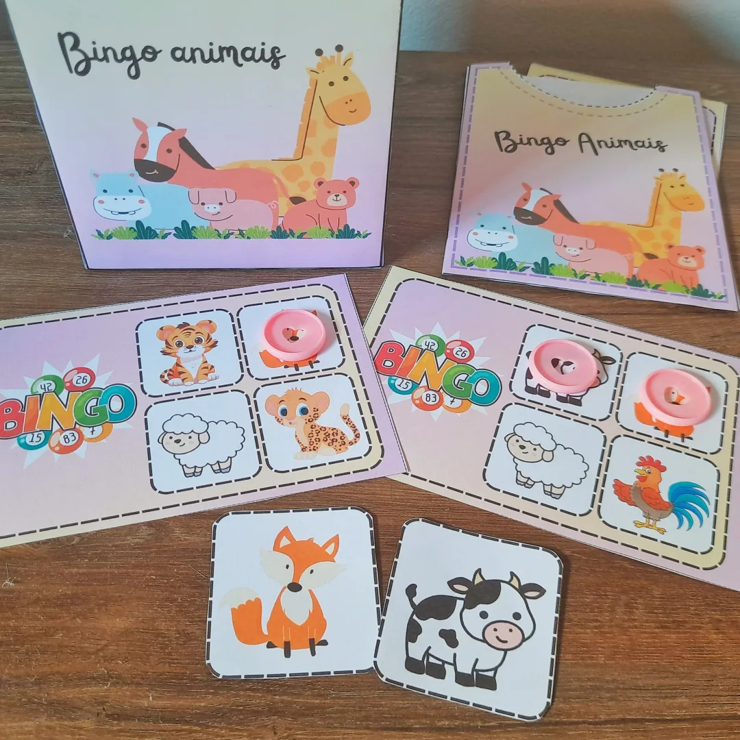 Bingo de Animais - Educação Infantil - PDF com 32 Cartelas — imagem 2