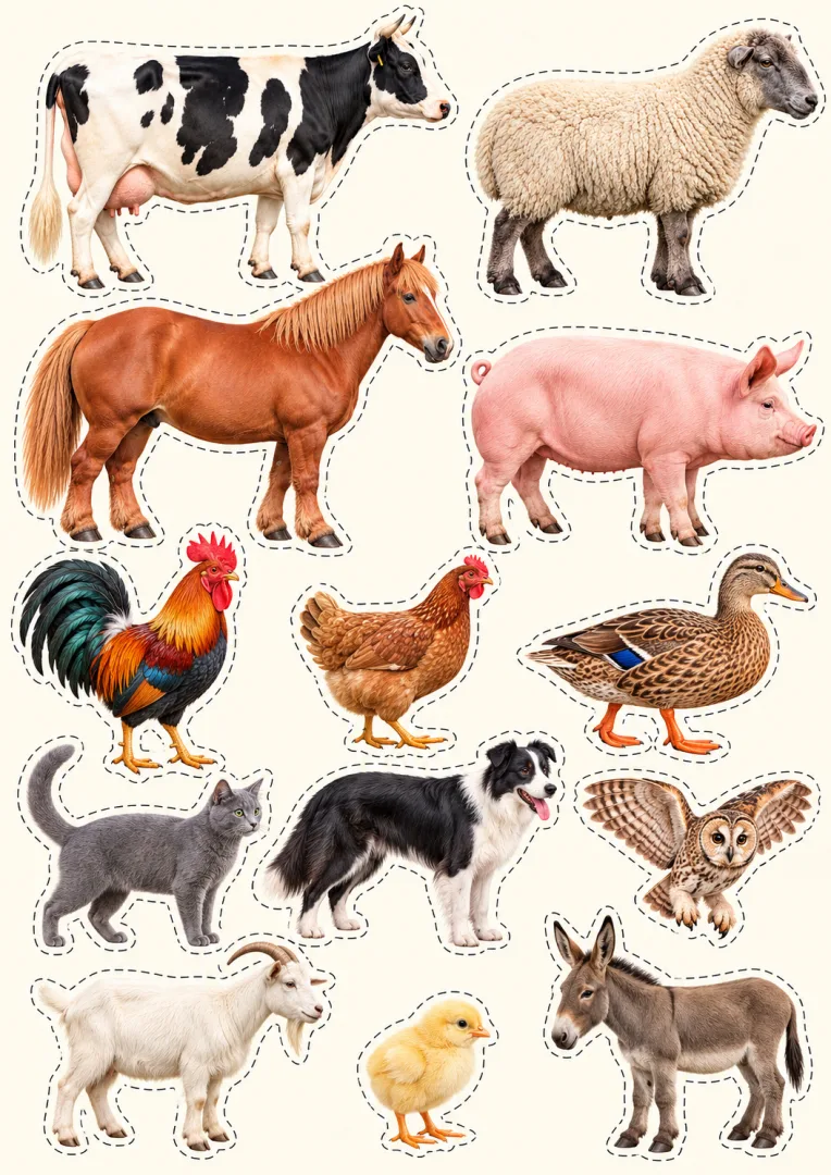 Bingo Bilíngue - Animais da Fazenda em PDF - Educação Infantil — imagem 2