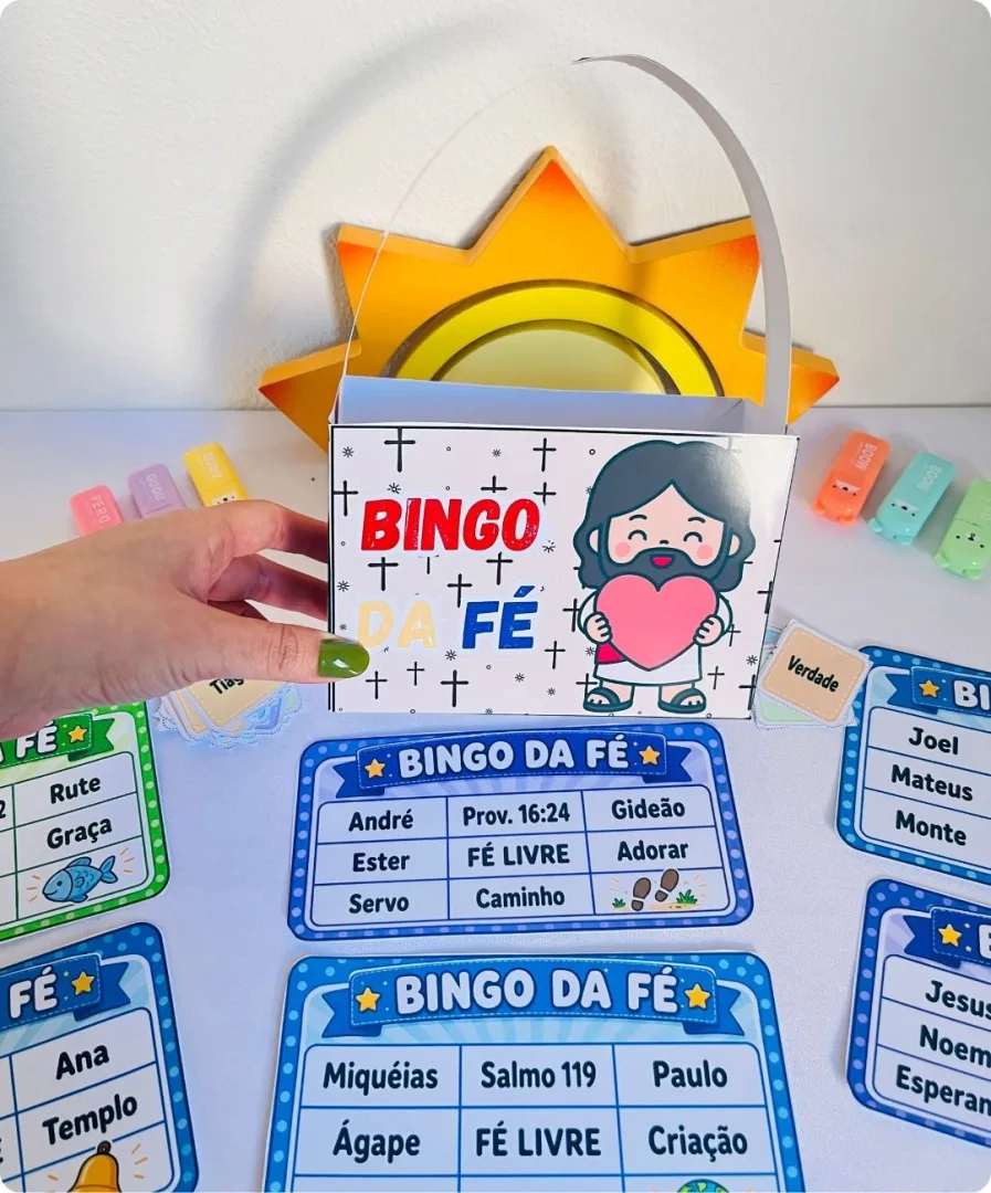 Bingo da Fé - Recurso Visual Ministério Infantil para Imprimir — imagem 2