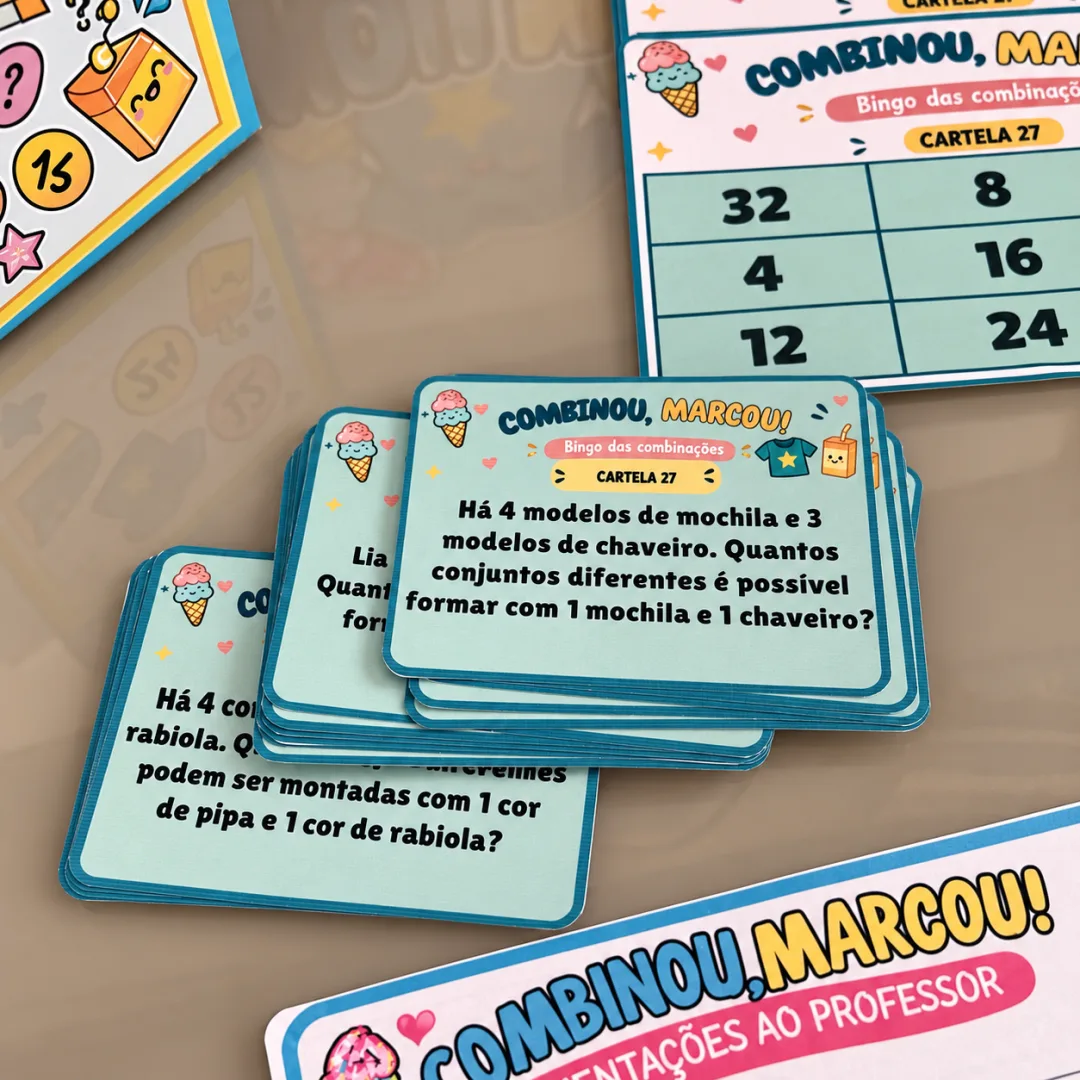 Bingo das Combinações - 4º e 5º anos - Matemática - PDF — imagem 6