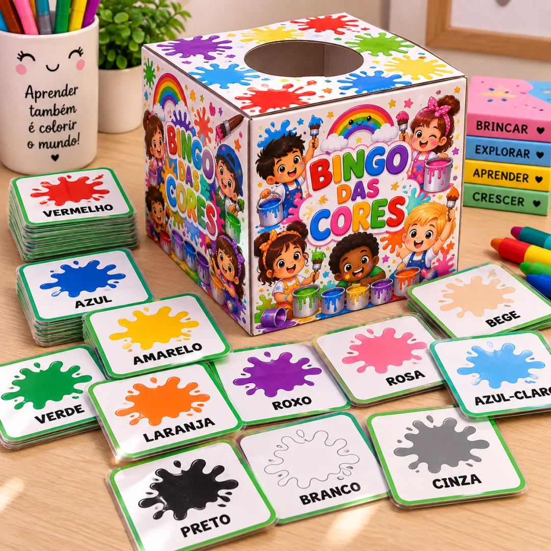Bingo das Cores - Educação Infantil - PDF com 20 Cartelas — imagem 2