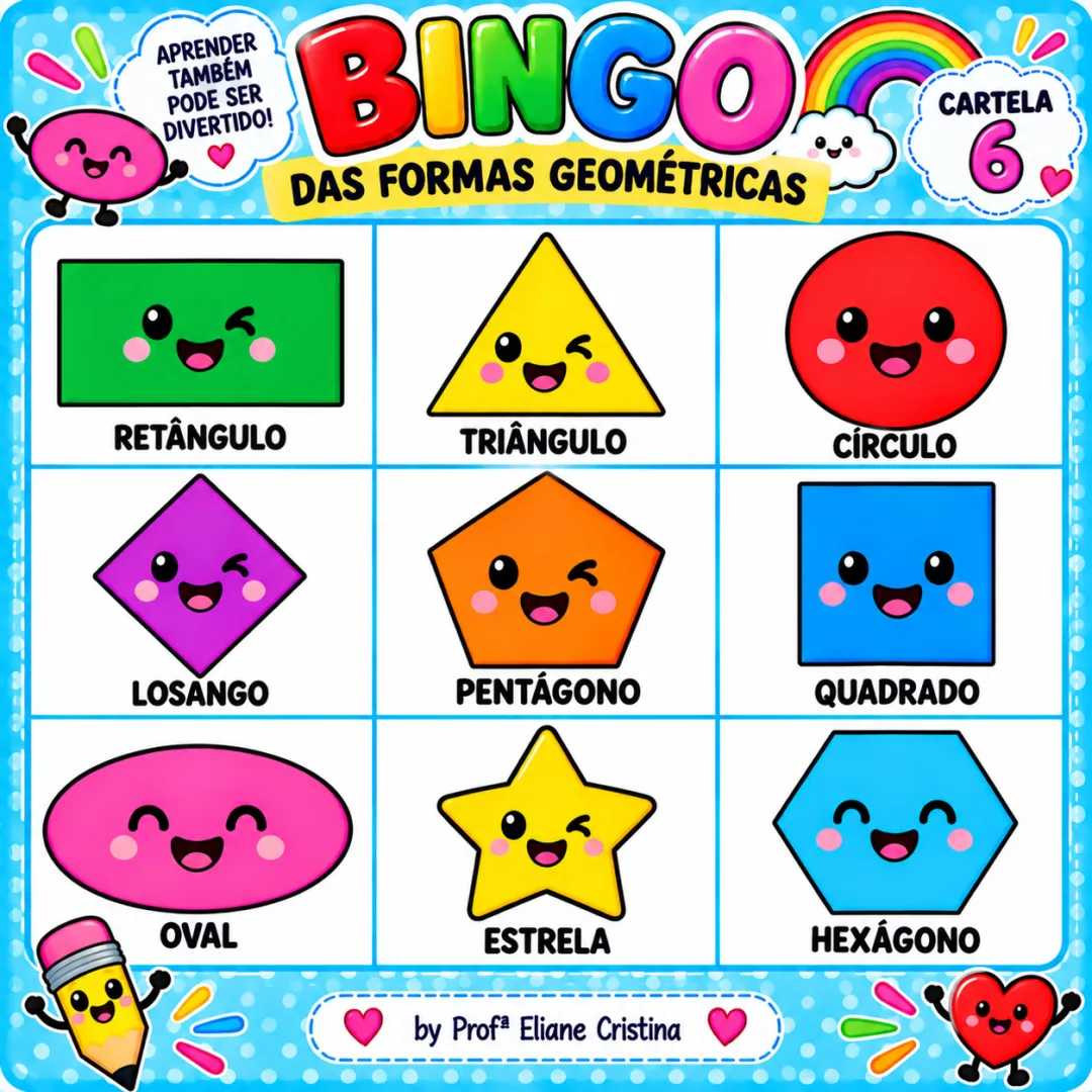 Bingo das Formas Geométricas - Educação Infantil - PDF — imagem 4