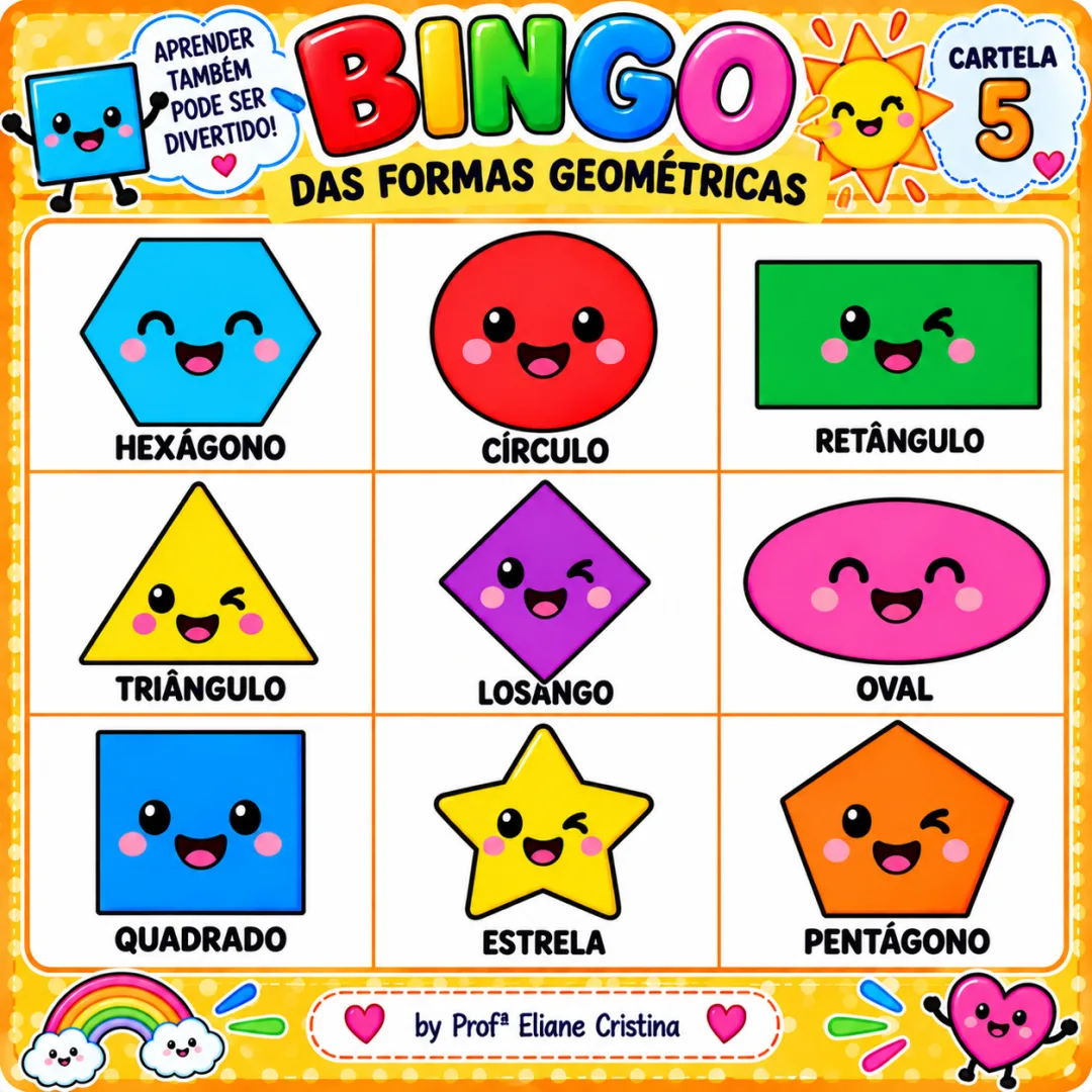Bingo das Formas Geométricas - Educação Infantil - PDF — imagem 5