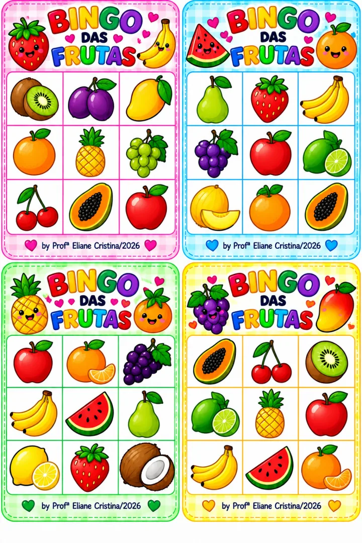 Bingo das Frutas - Educação Infantil - PDF 32 páginas  — imagem 5