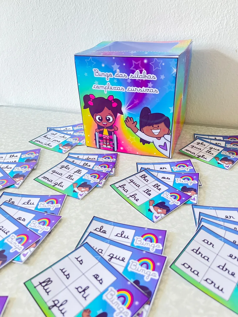 Bingo das sílabas complexas cursivas - Alfabetização- PDF — imagem 2