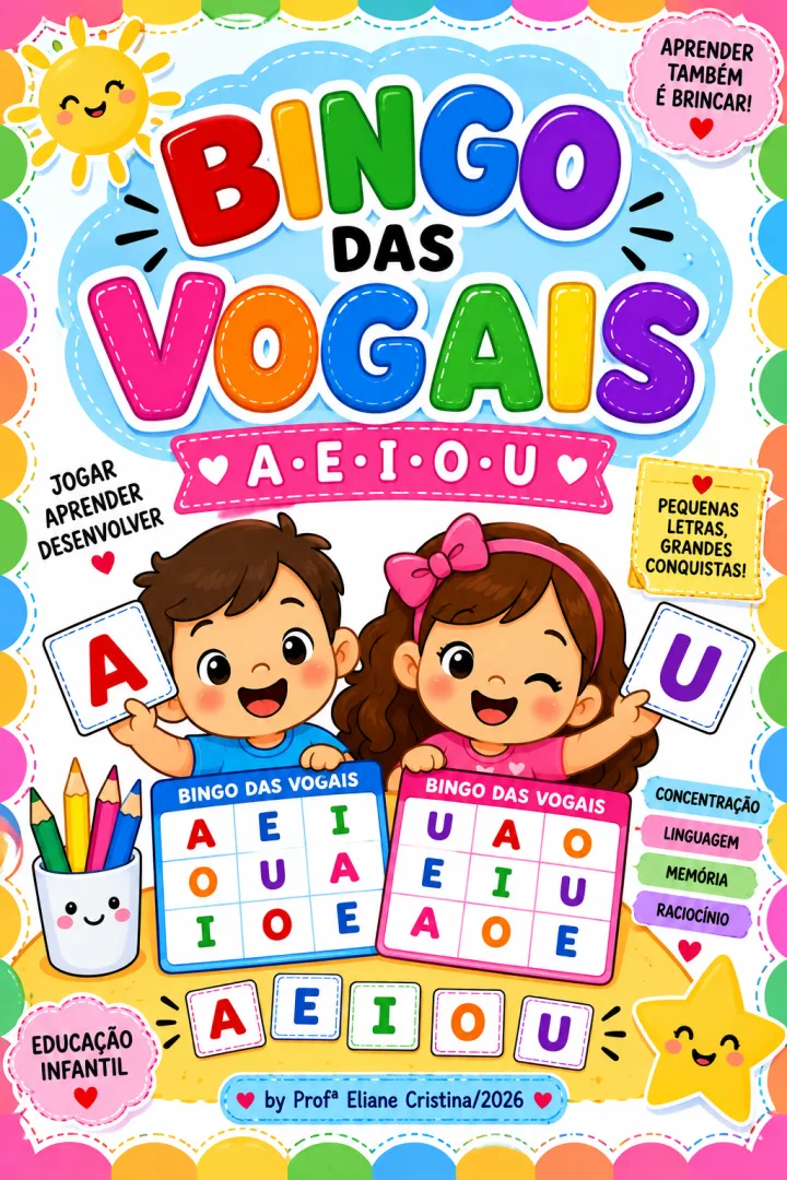 Bingo das Vogais - Educação Infantil - PDF — imagem 2