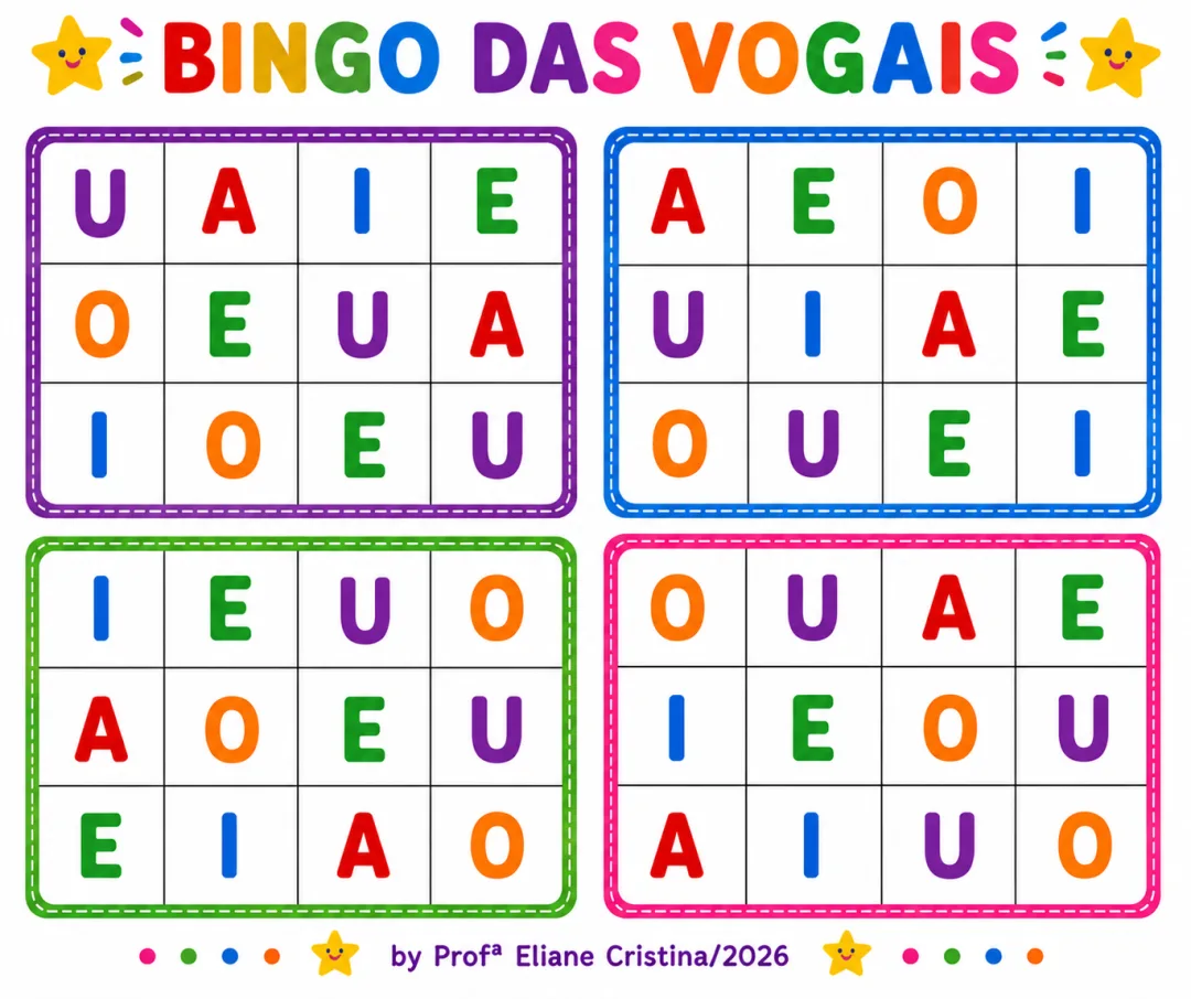 Bingo das Vogais - Educação Infantil - PDF — imagem 5