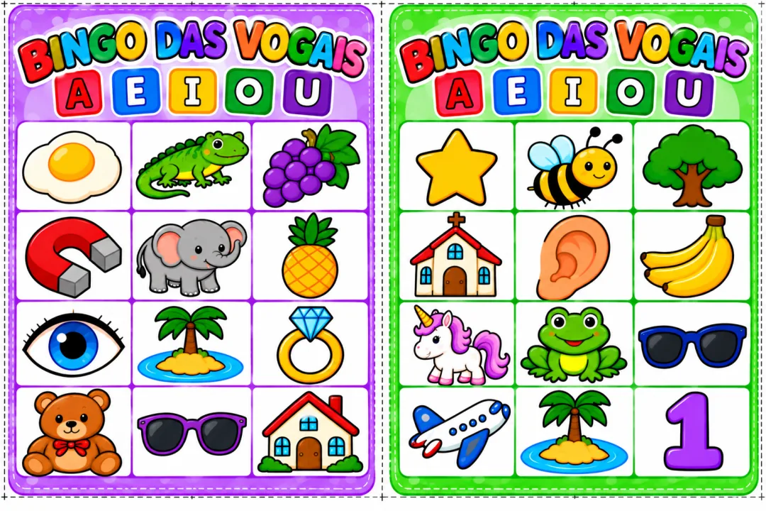 Bingo das Vogais - Educação Infantil - PDF — imagem 3
