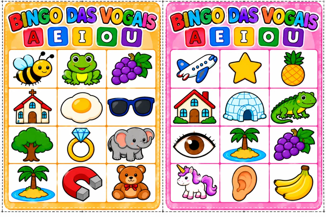 Bingo das Vogais - Educação Infantil - PDF — imagem 4
