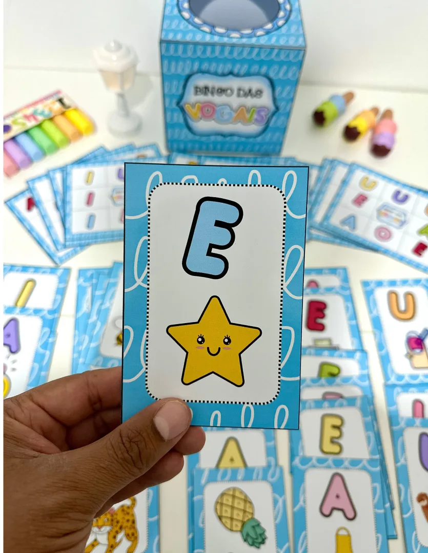 Bingo das Vogais em PDF - Ensino Fundamental — imagem 4