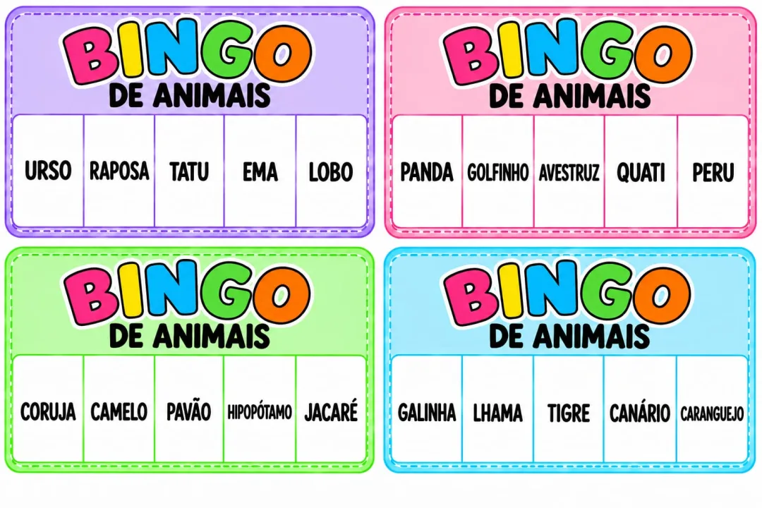 Bingo de Animais - Educação Infantil e 1º/2º Ano - PDF — imagem 4