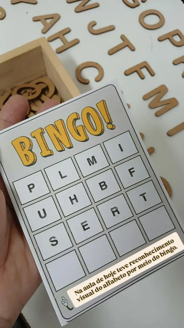 Bingo de Letras  - PDF (4 Cartelas por Folha) — imagem 2