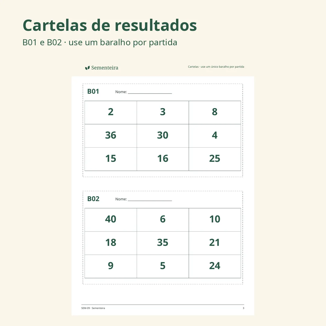 Bingo de Relações: multiplicação e divisão — imagem 2