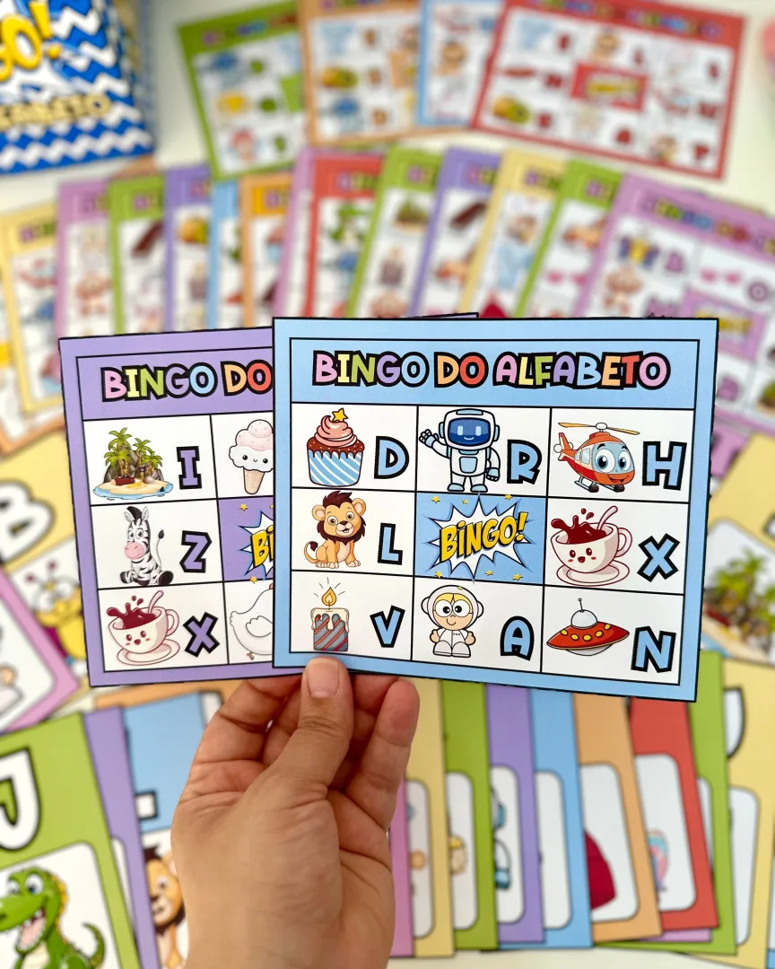 Bingo do Alfabeto — 24 Cartelas e Caixa de Sorteio em PDF — imagem 2