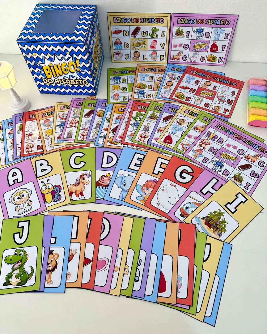 Bingo do Alfabeto — 24 Cartelas e Caixa de Sorteio em PDF — imagem 4