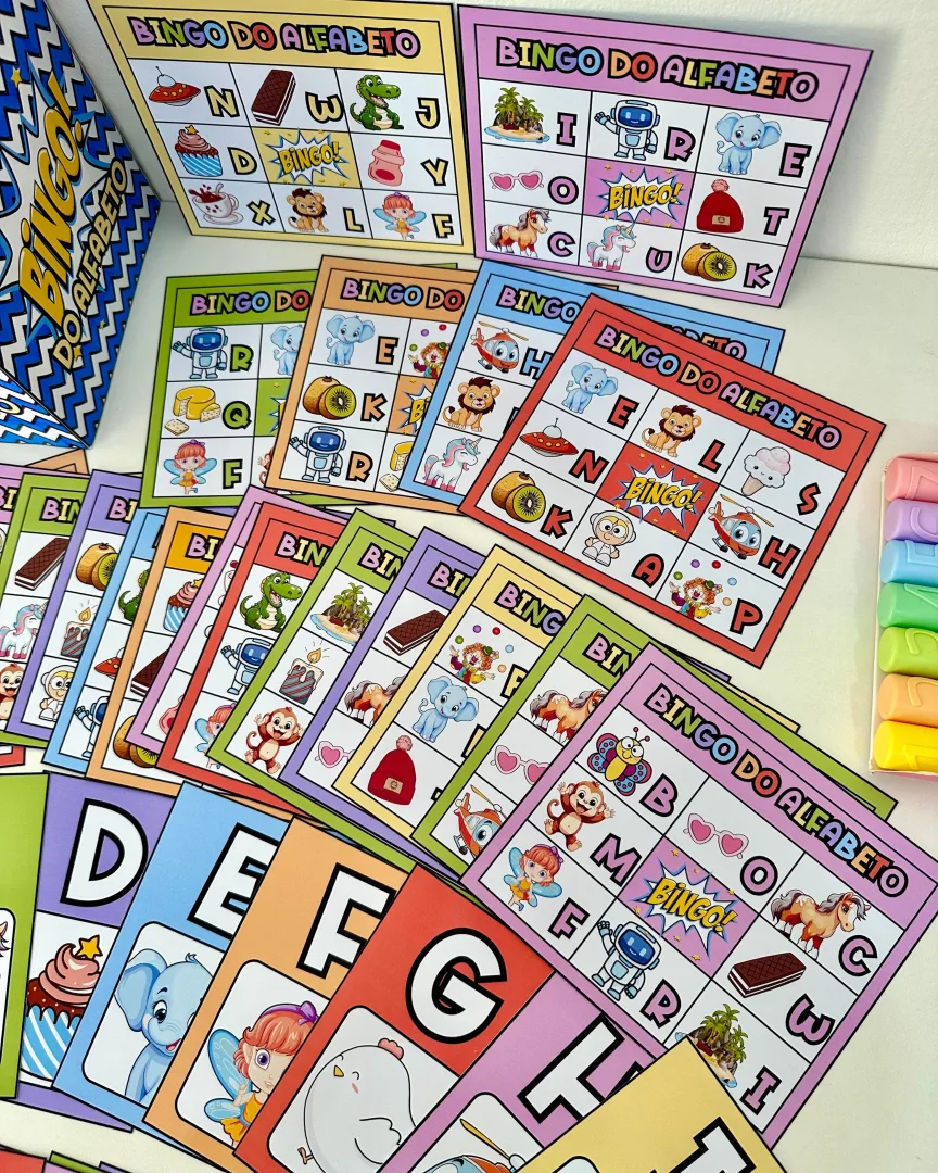 Bingo do Alfabeto — 24 Cartelas e Caixa de Sorteio em PDF — imagem 6