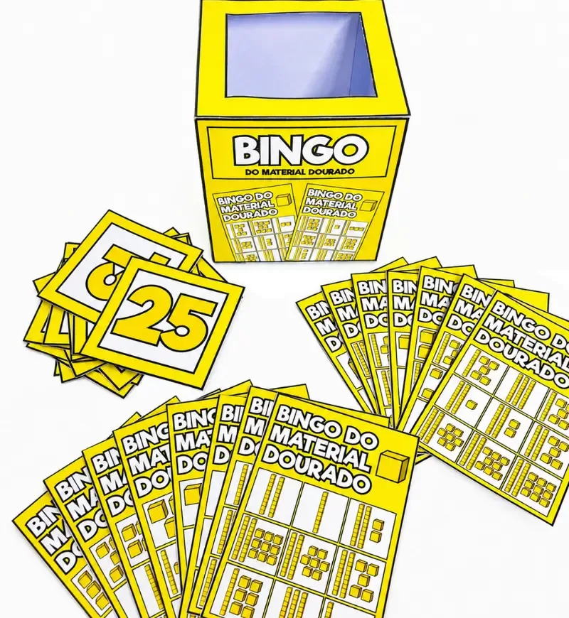Bingo do Material Dourado | Jogo Pedagógico de Matemática em PDF — imagem 3