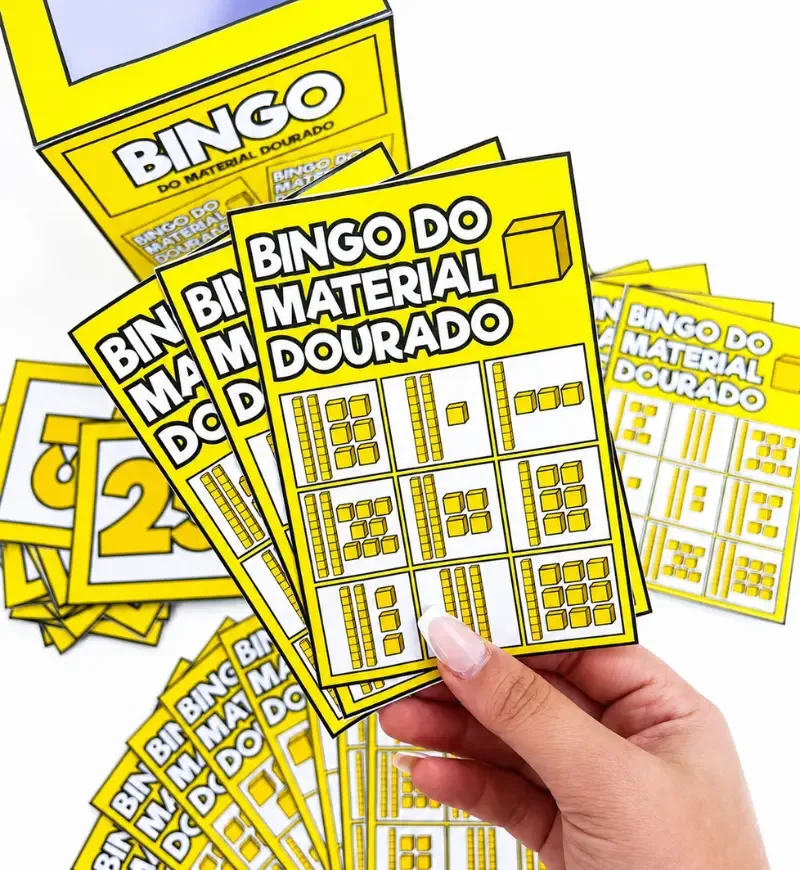 Bingo do Material Dourado | Jogo Pedagógico de Matemática em PDF — imagem 4