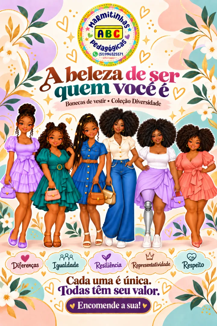 Consciência Negra e Empoderamento - Bonecas para Vestir - Educação Infantil - PDF — imagem 2
