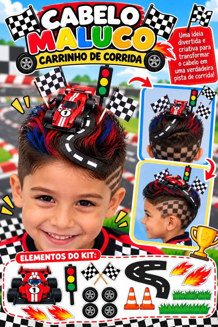 Cabelo Maluco - Atividades de Coordenação Motora - PDF Educação Infantil Fundamental "6 páginas"s — imagem 4