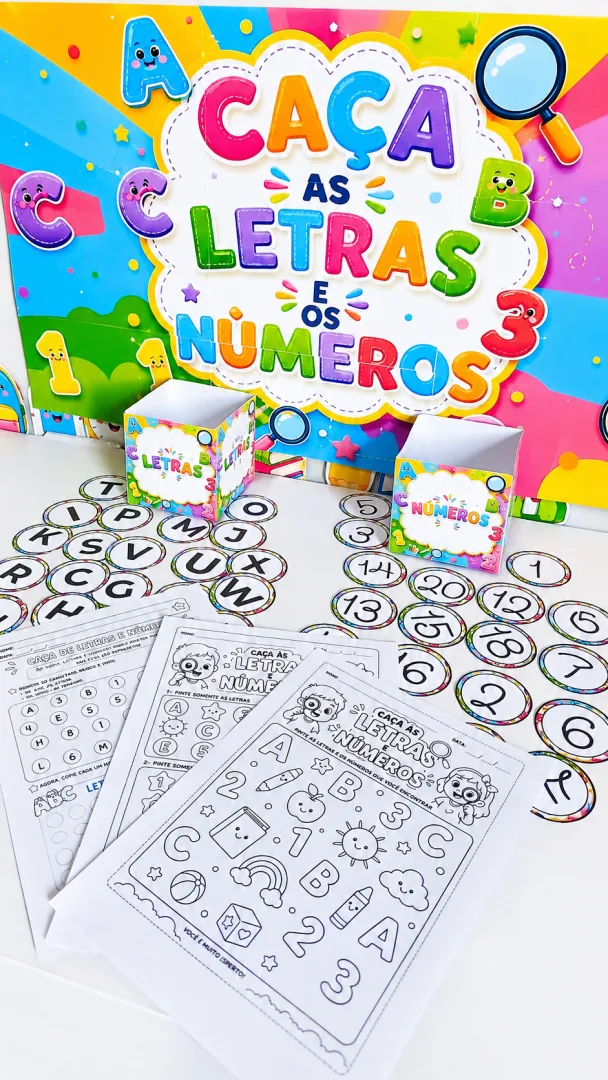 Caça às Letras e Números - Educação Infantil - PDF — imagem 4